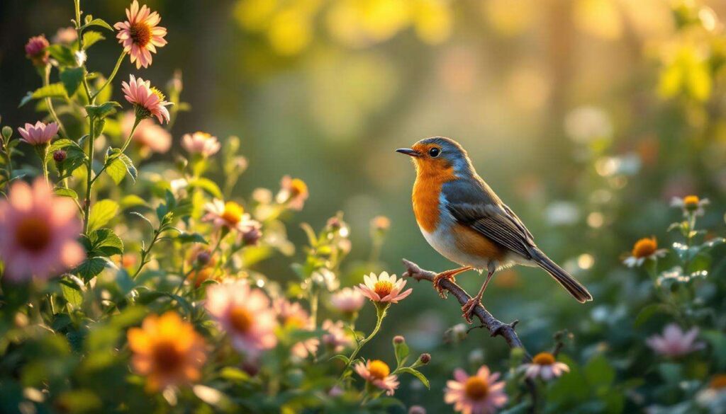 Rudzik w ogrodzie o poranku to znak że twoje podwórko jest w doskonałym stanie ekologicznym
