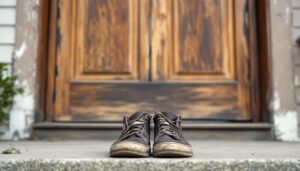 Stara para butów przed drzwiami odstrasza włamywaczy skuteczniej niż alarm, policja potwierdza