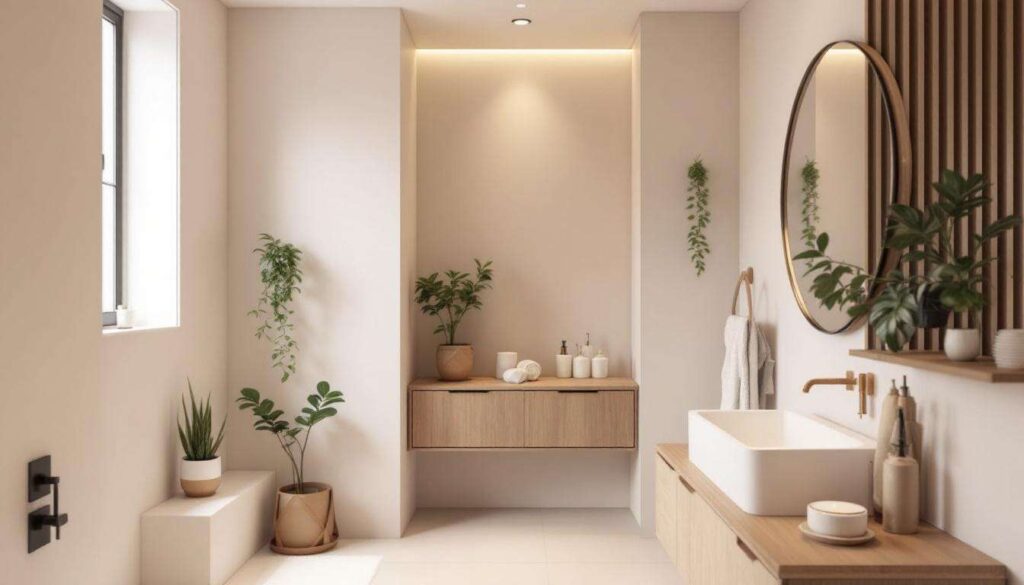 Mała łazienka 4 m² zyskuje przestrzeń dzięki temu zabiegowi, żadnych płytek na ścianach