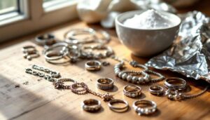 Srebrna biżuteria odzyskuje połysk w 5 minut, wystarczy folia aluminiowa i soda oczyszczona