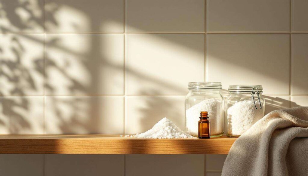 Szklane słoiki w toalecie pochłaniają brzydkie zapachy, napełnij je solą i kilkoma kroplami olejku