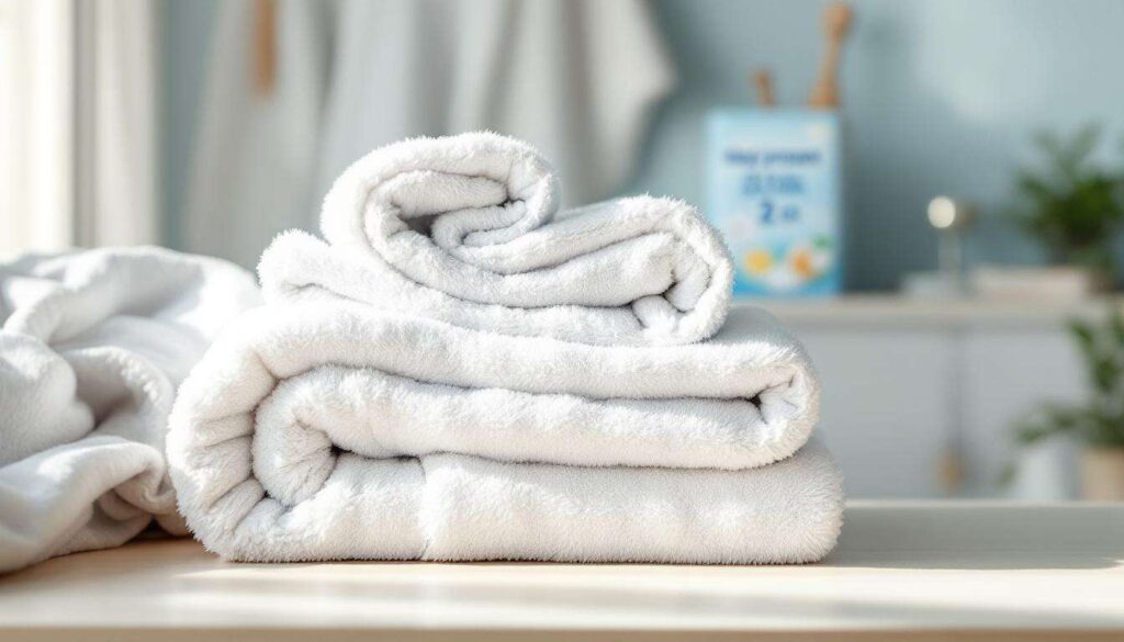 Białe ręczniki odzyskują świeżość po praniu z tym białym proszkiem za 2 złote