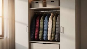 Grube kurtki składane metodą na książki zajmują o połowę mniej miejsca w szafie